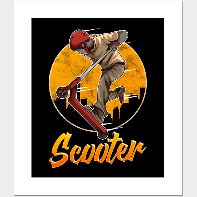 Scooter Obsessed Scootering Lover Wall Art by theperfectpresents